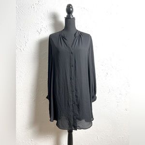 Black button down dress